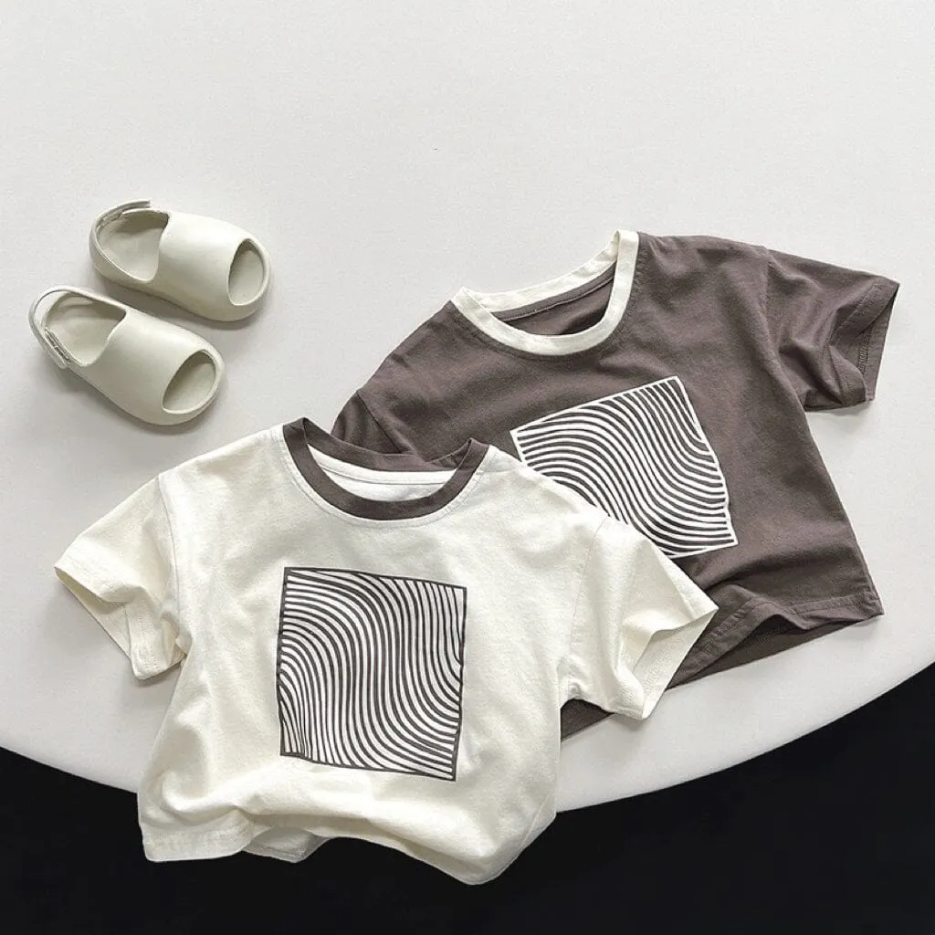 Block Wave Casual Summer Tee