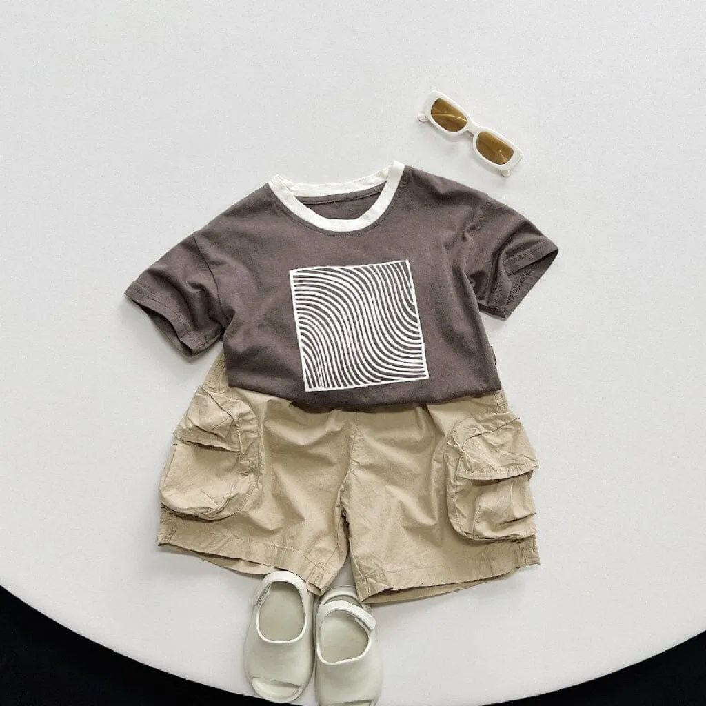 Block Wave Casual Summer Tee