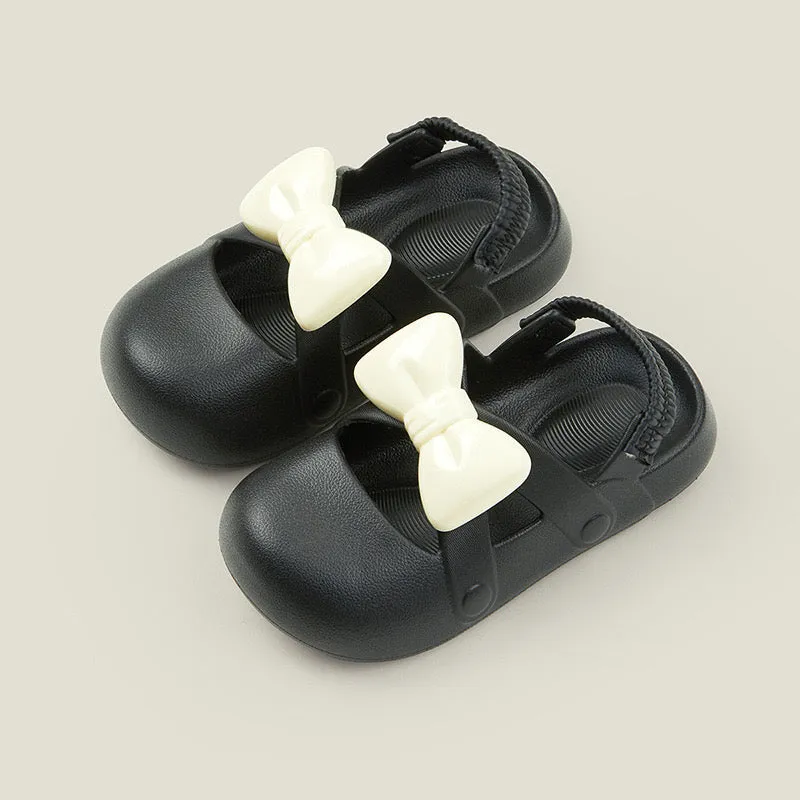 Bowknot Solid Color Sandals