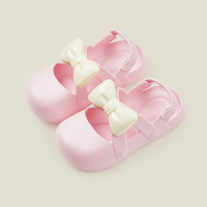 Bowknot Solid Color Sandals