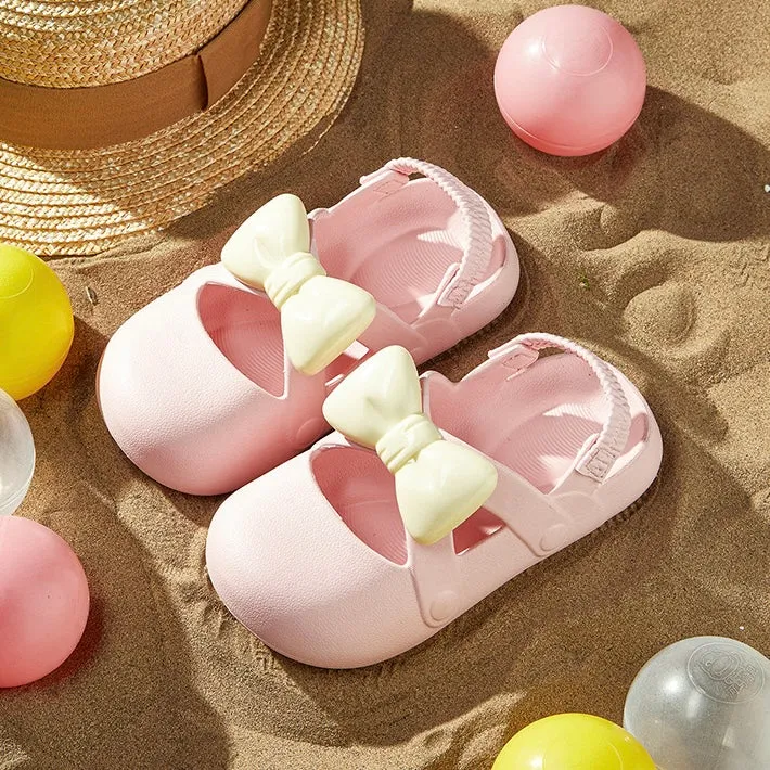 Bowknot Solid Color Sandals