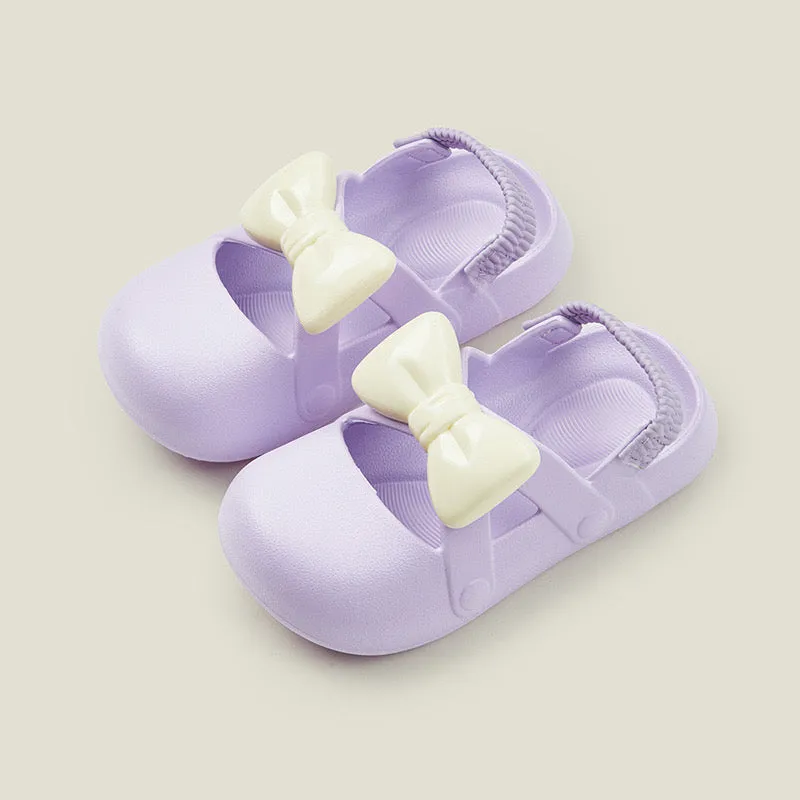 Bowknot Solid Color Sandals