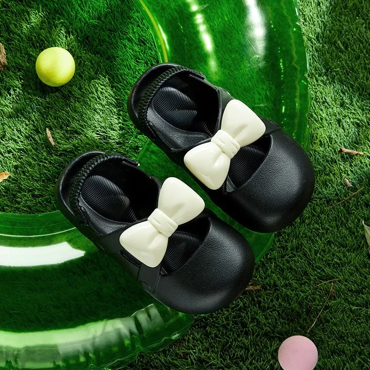 Bowknot Solid Color Sandals
