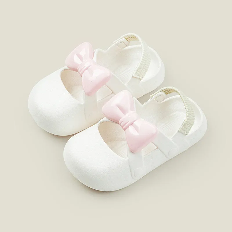 Bowknot Solid Color Sandals