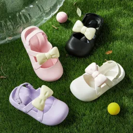 Bowknot Solid Color Sandals