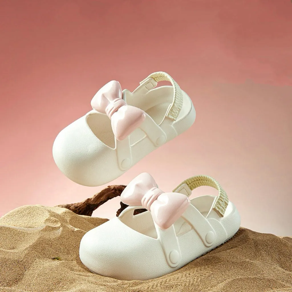 Bowknot Solid Color Sandals