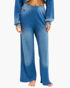 ESSENTIAL WOMENS WIDE LEG POCKET SWEATPANT IN FADED WATER