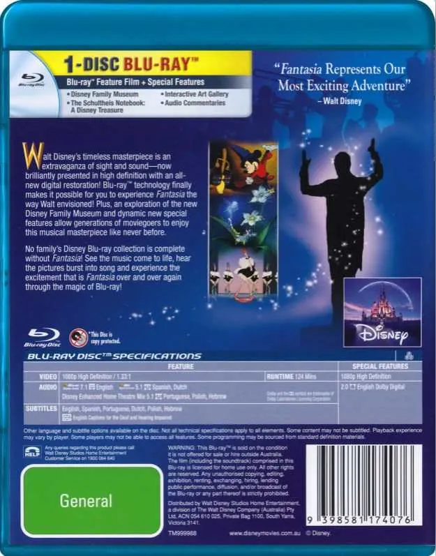 Fantasia (Blu Ray) Brand New