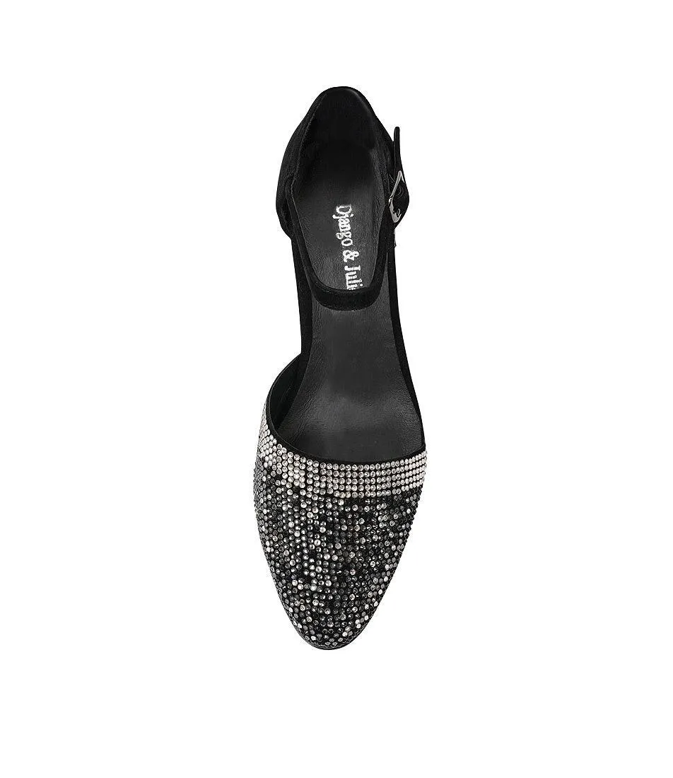 Keeka New Black Suede Heels