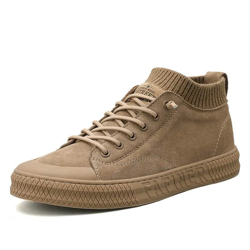 Lace-up breathable low heel shoes men's shoes
