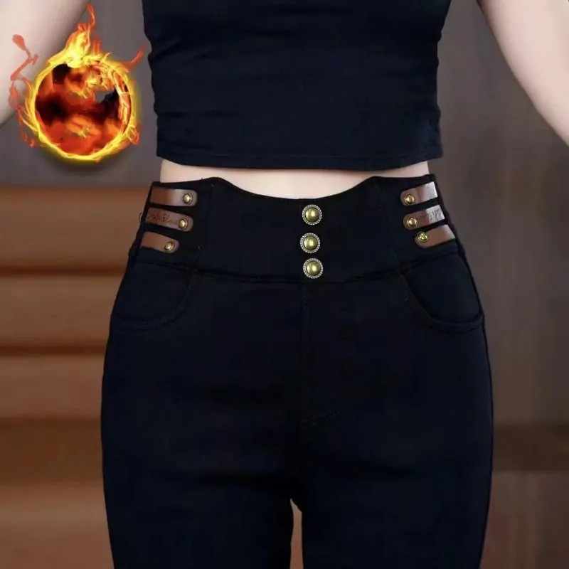 Limited Time 50% Off Women's High-Waisted Flared Pants with Plush Lining