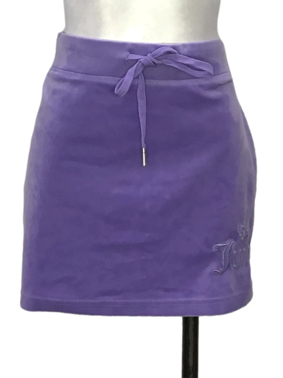 Purple Embroidered Brand Skirt