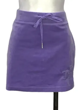 Purple Embroidered Brand Skirt