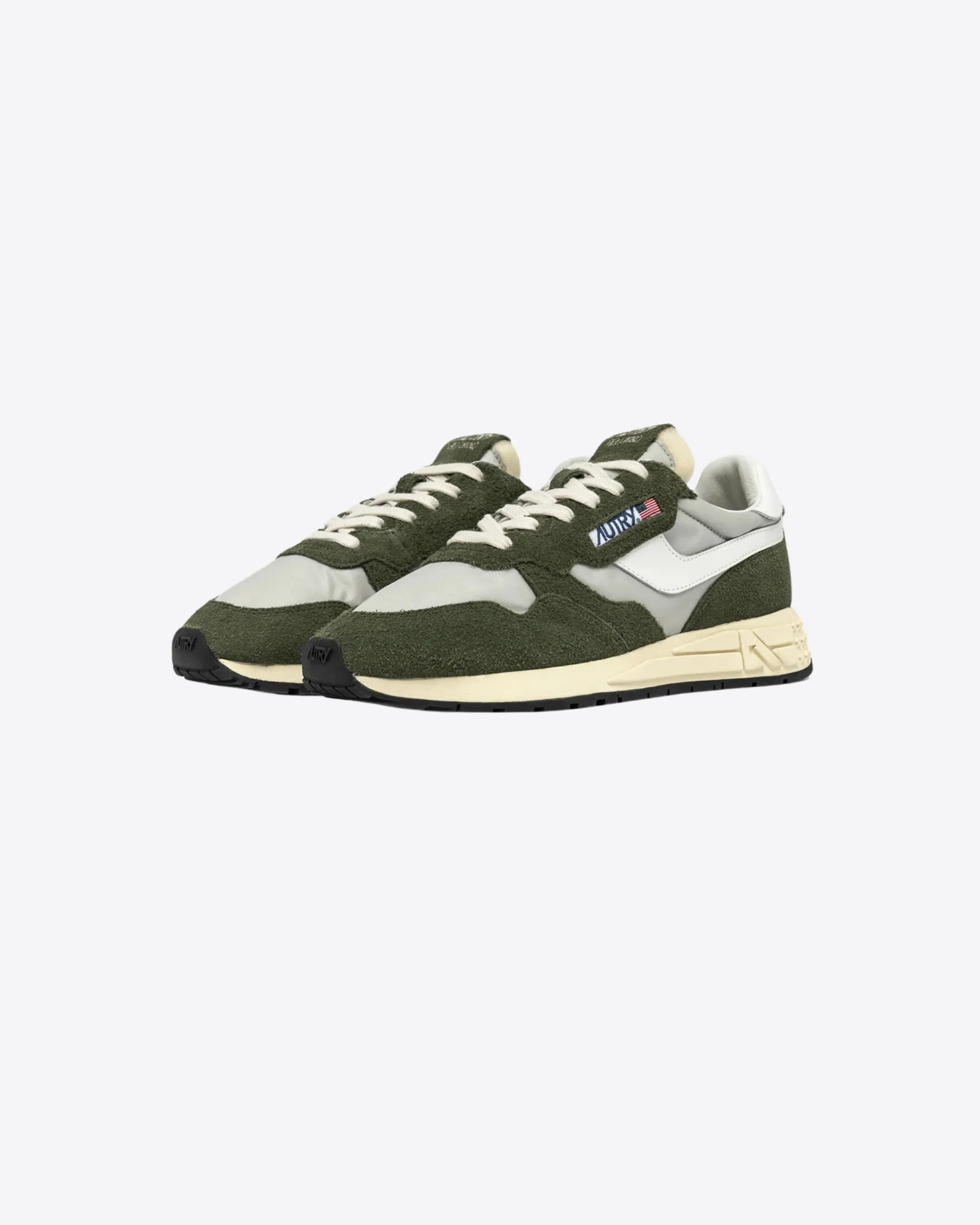 SNEAKERS REELWIND LOW IN SUEDE E NYLON VERDE E BIANCO