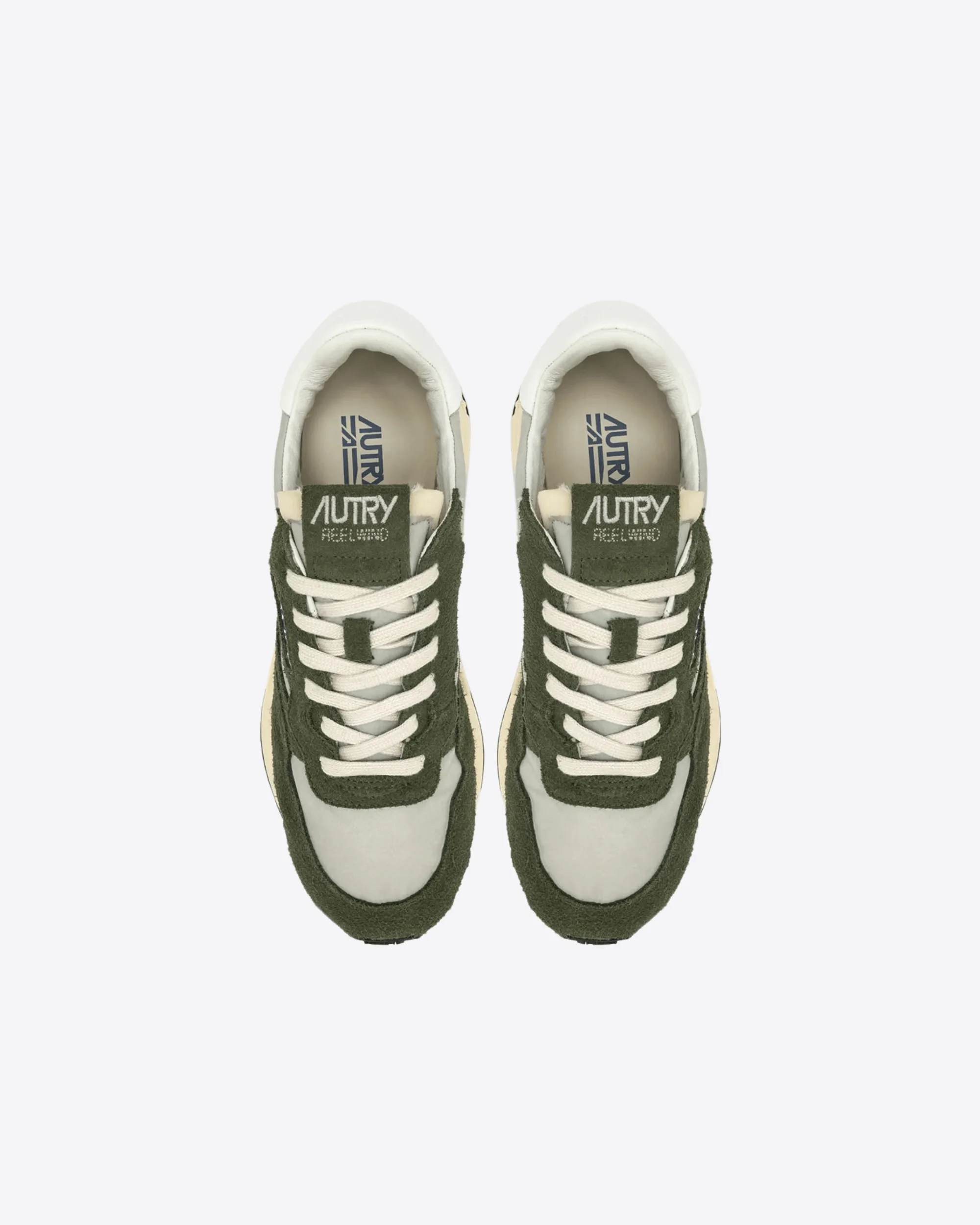 SNEAKERS REELWIND LOW IN SUEDE E NYLON VERDE E BIANCO